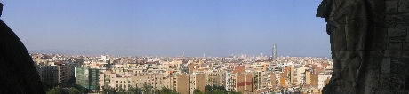 Barcelona - The impressive beautiful view from the sagrada familia